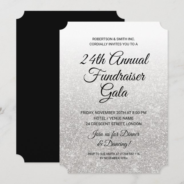 Convite Levantamento de fundos corporativos formais com br (Frente/Verso)