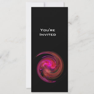 Convite LEVE VORTEX vermelho-claro violeta roxa preto