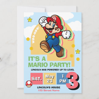 Convite Level Up Birthday Invitation