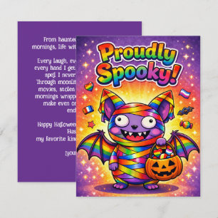 Convite 🎃🌈 LGBT Feliz Gayoween —Cartão Orgulhosamente As