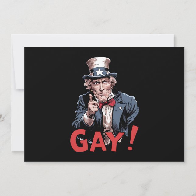 Convite LGBT Gay Ally Pride Mês Engraçado (Frente)