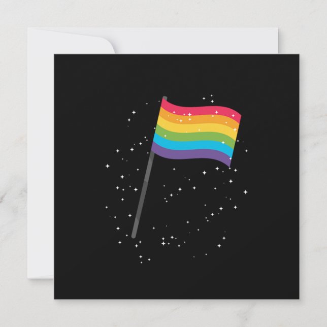 Convite LGBT Gay Pride Equality Flag Gift (Frente)