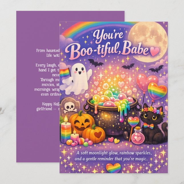 Convite  LGBT Para Minha Bela Senhora 🎃🌈 (Frente/Verso)