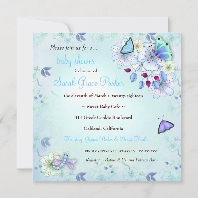 Convite LGC| Azul Chá de fraldas (Frente)