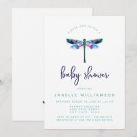 Libélula bonita, chá de fraldas