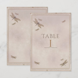 Convite Libélulas Libélula Vintage Chic Número da Mesa