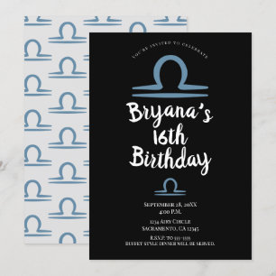 Convite LIBRA Zodíaco Aniversário Setembro Outubro Astrolo