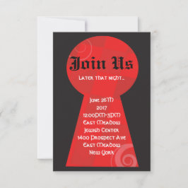 Convite LICE IN WONDERLAND Bat Mitzvah Party Card