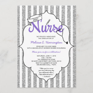 Convite Licença de Roxo Enfermeira