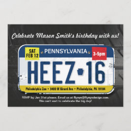 Convite Licença Invitatio de Pensilvânia do aniversário do