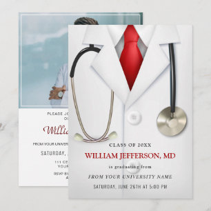 Convite Licenciatura em Casaco de Escola de Enfermagem Mod