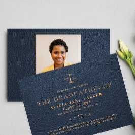 Convite Licenciatura em Direito, fotografia elegante de ou