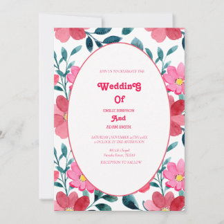 Convite licor de FLORAL WEDDING elegante