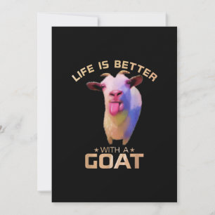 Convite Life Is Better With A Goat Gift