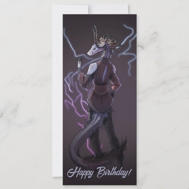 Convite Lightning Dragon happy birthday (Frente)