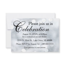 Lights Snow Glitter Sparkles Reception Invitation