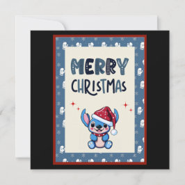 Convite Lil Blue Cutie Diz "Feliz Natal"