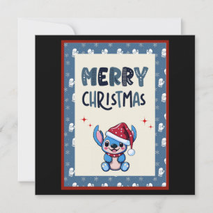 Convite Lil Blue Cutie Diz "Feliz Natal"