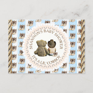 Convite Lil' Cowboy Country and Western Chá de fraldas