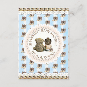 Convite Lil' Cowboy Country and Western Chá de fraldas