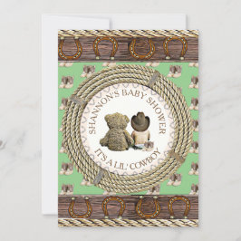 Convite Lil' Cowboy Rustic Country and Western Chá de fral