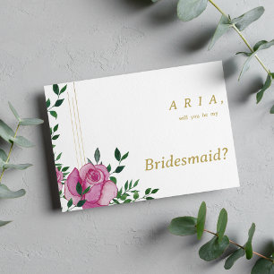 Convite Lilac-amarelo-ouro floral Bridesmaid