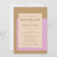 Lilac Dourado moderno - Bat Geométrico Mitzvah