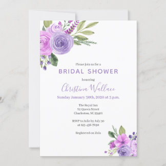 Convite Lilac e Chá de panela de Lavanda