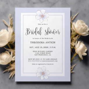 Convite Lilac Floral Romântico