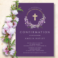 Lilac Flowers Girls First Confirmation