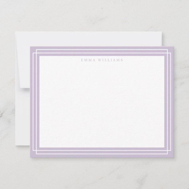 Convite Lilac Frame Note Card (Frente)