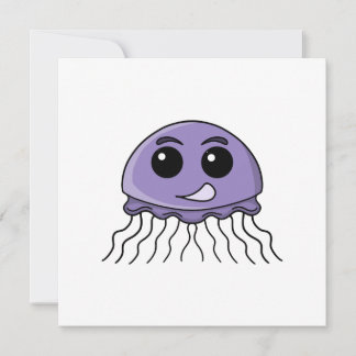 Convite Lilac Jellyfriend Cartoon