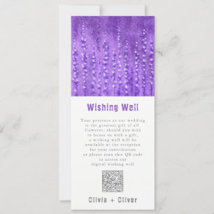 Convite Lilac Lupines Casamento Wishing Bem Código QR