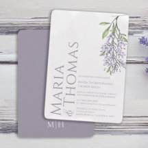 Lilac Moderno Elegante Aquarela Floral