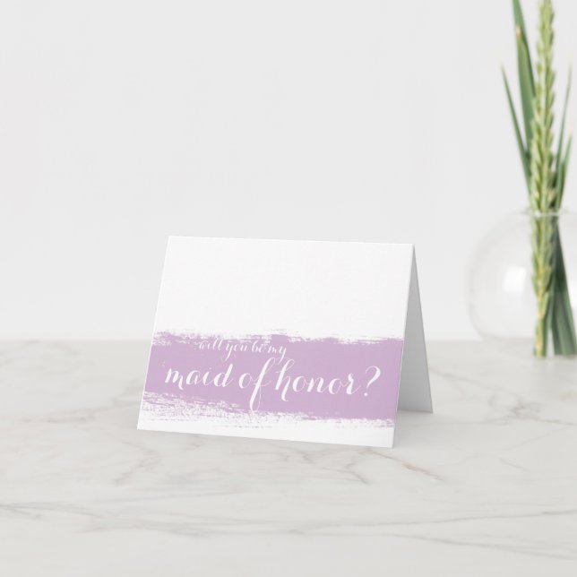 Convite Lilac Watercolor | Seja minha placa de Madrinha de (Frente)