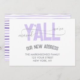 Convite Lilac We Moved Y'all Moving Announcement