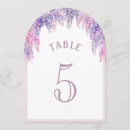 Convite Lilac Wisteria Arch Primeiro Número de Tabela Comu