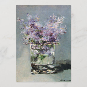 Convite Lilacs em um vidro pelo chá de panela de Manet