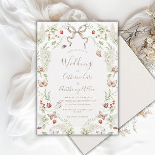 Convite Lilas Brancas Fitas de Folhagem Casamento Capricho