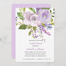 Convite Lilás | Chá de panela Floral de Lavanda Chic