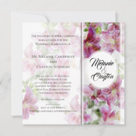 Convite Lilases Olho-de-tigre Aquarela