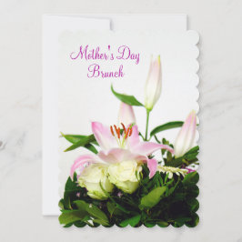 Convite Lillies & refeição matinal do dia das mães do