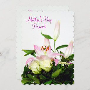 Convite Lillies & refeição matinal do dia das mães do