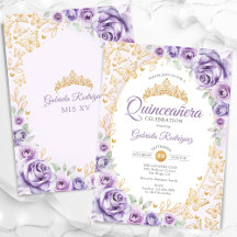Liloxo Purple Dourado Quinceanera