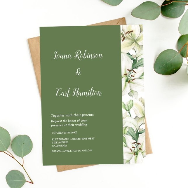 Convite LILY Blossom Elegance (Criador carregado)