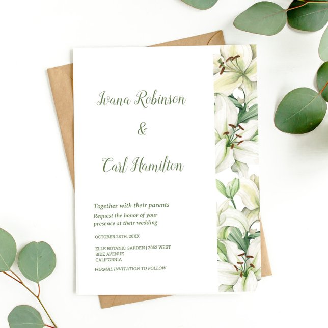 Convite LILY Blossom Elegance (Criador carregado)