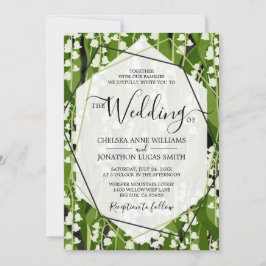 Convite Lily do Casamento Greenery do Vale