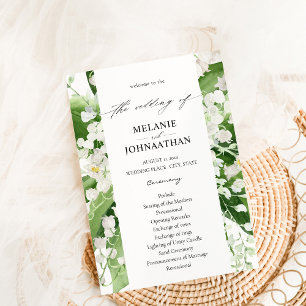 Convite Lily do Programa de Casamento Floral de Vale Branc