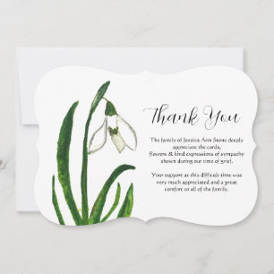 Convite Lily of the Valley Floral Funeral Death Obrigado