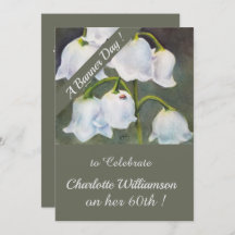 Lily of the Valley Watercolor Floral Birthday